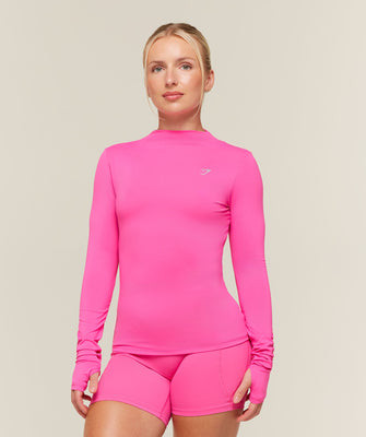 Running High Neck Long Sleeve Top | Gymshark UK