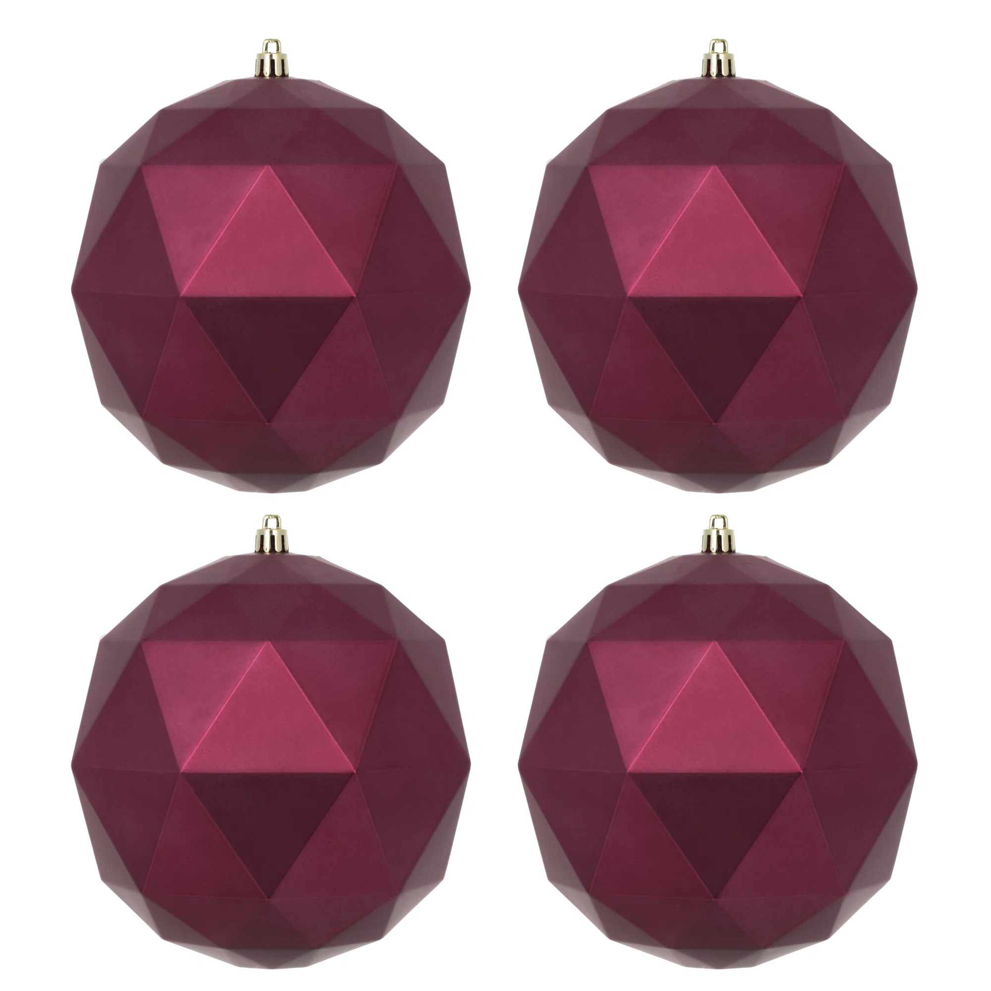 Holiday Décor Geometric Ball Ornament (Set of 4) | Wayfair North America