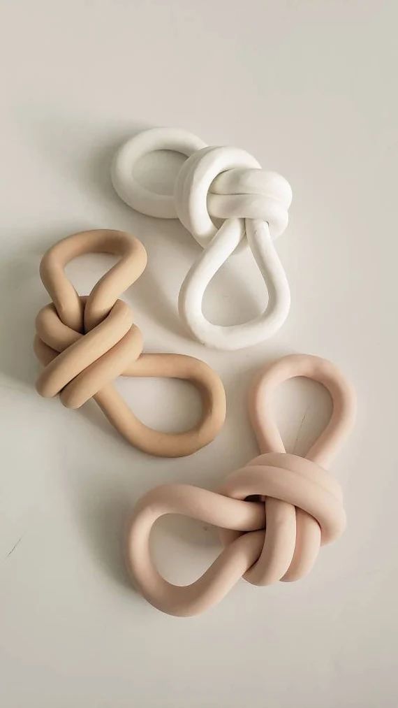 Clay knot home decor double loop | Etsy | Etsy (US)
