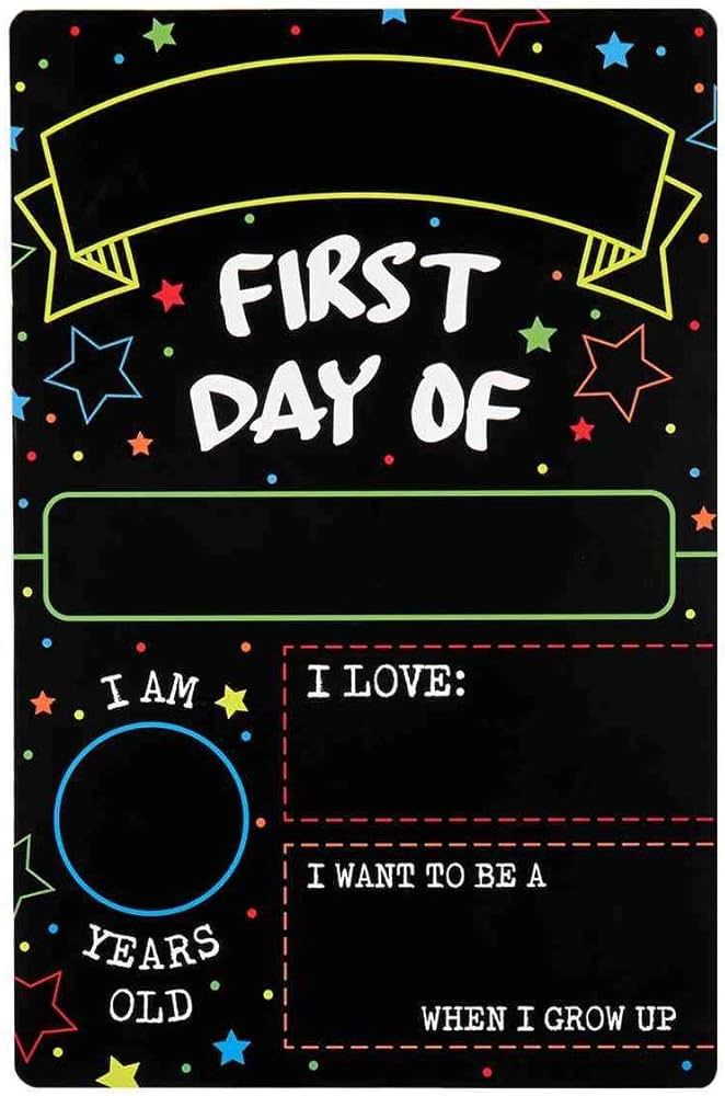 First Day Last Day of School Double Sided Sign (Dry Erase Board for Liquid Chalk Markers - 12" x ... | Amazon (US)