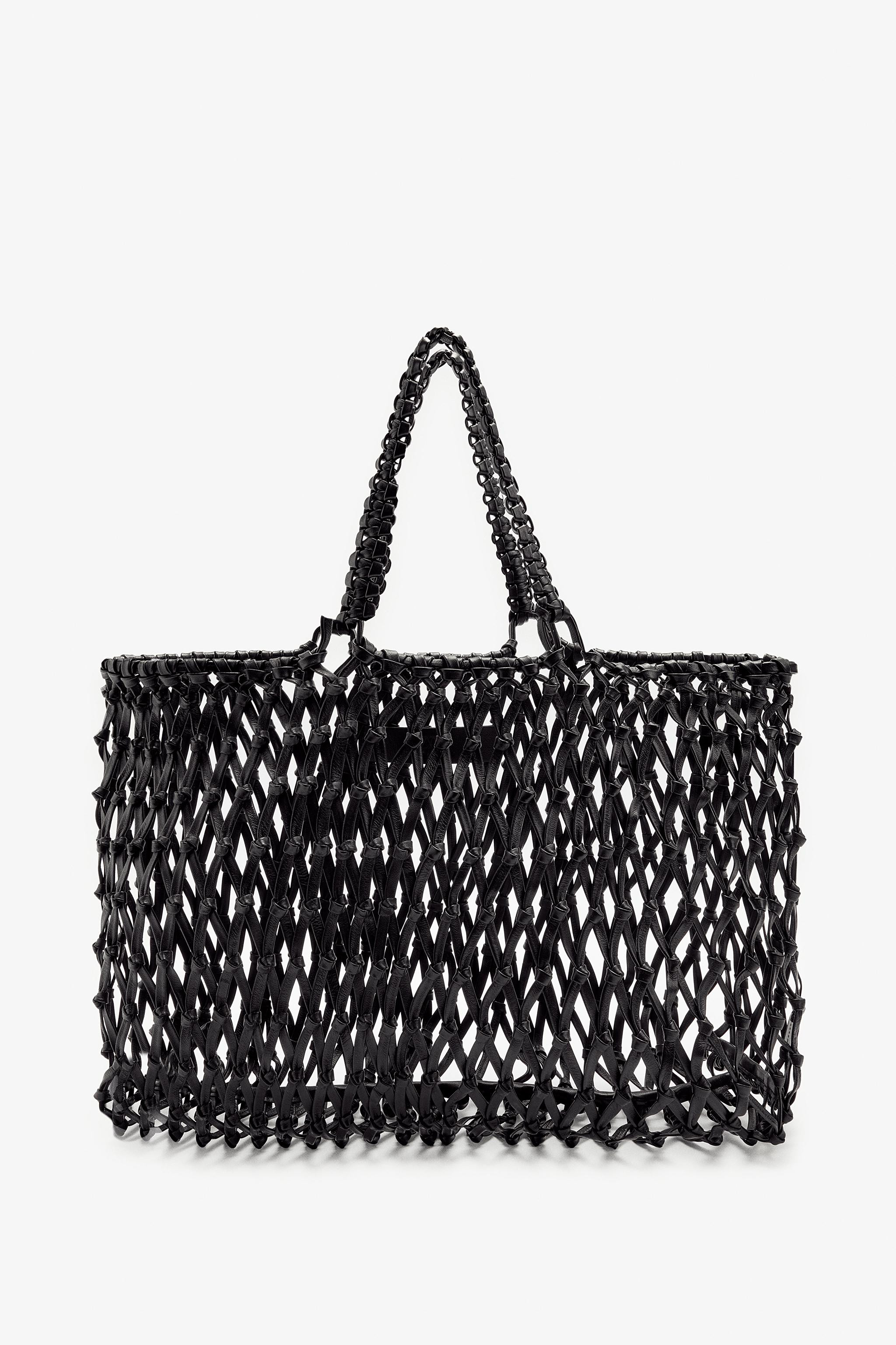 LIMITED EDITION LEATHER BRAIDED MAXI SHOPPER | Zara UK