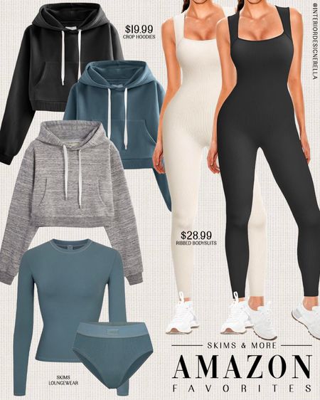SKIMS + Amazon finds!✨ $19.99 Amazon cropped hoodies + $28.99 Amazon ribbed bodysuits!✨ Share this post with a friend!!🤗 Click on the “Shop OOTD Collages” collections on my LTK to shop!🤗 Have an amazing day!! Xo!! 

#LTKFitness #LTKFindsUnder100 #LTKFindsUnder50