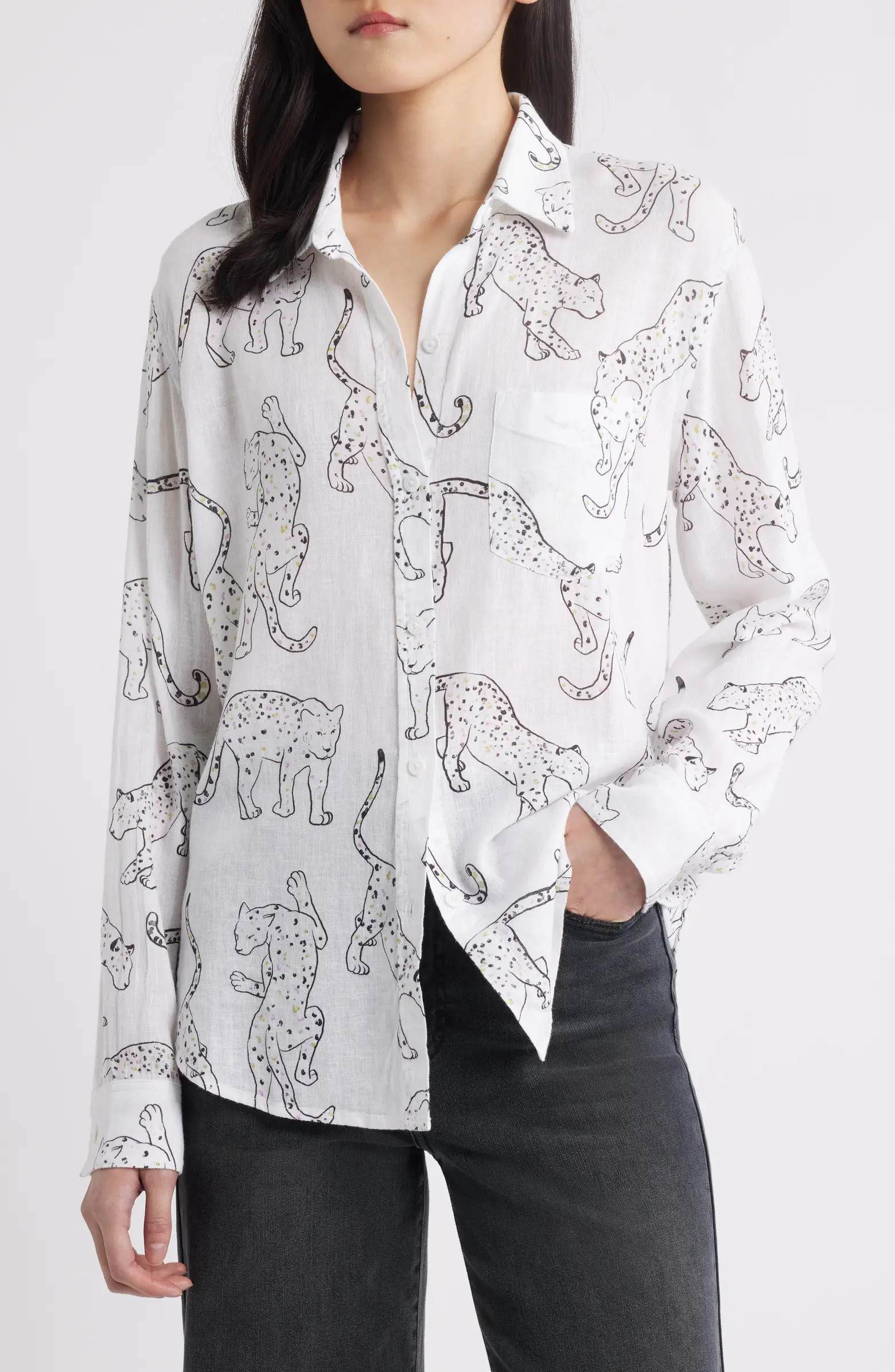 Charli Linen Blend Button-Up Shirt | Nordstrom