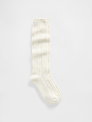 CashSoft Cable-Knit Knee-High Socks | Gap (US)
