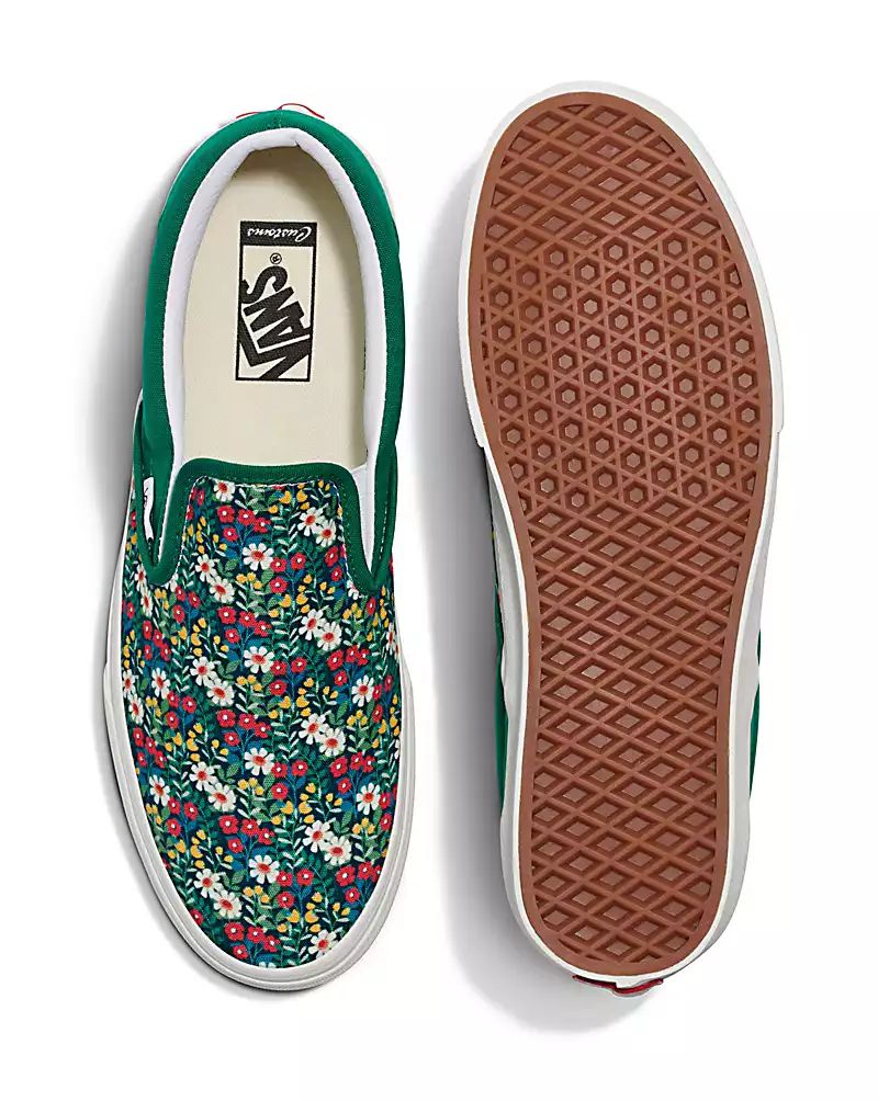Customs Image Library Green Floral Slip-On Shoe | Vans (US)