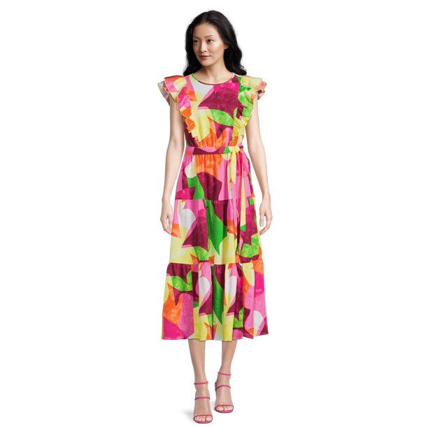 The Get Women's Tiered Ruffle Maxi Dress | Walmart (US)