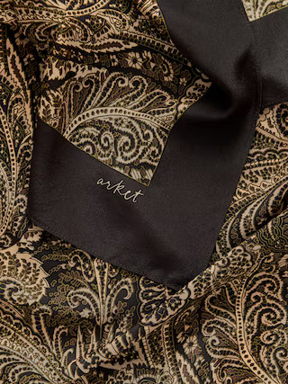 Printed Silk Scarf – Brown – Women – ARKET GB | Arket UK
