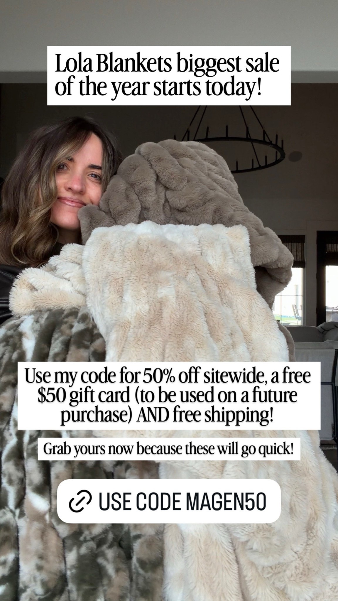 Use my code for 50% off sitewide, a free $50 gift card (to be used on a future purchase) AND free shipping!

Use code MAGEN50