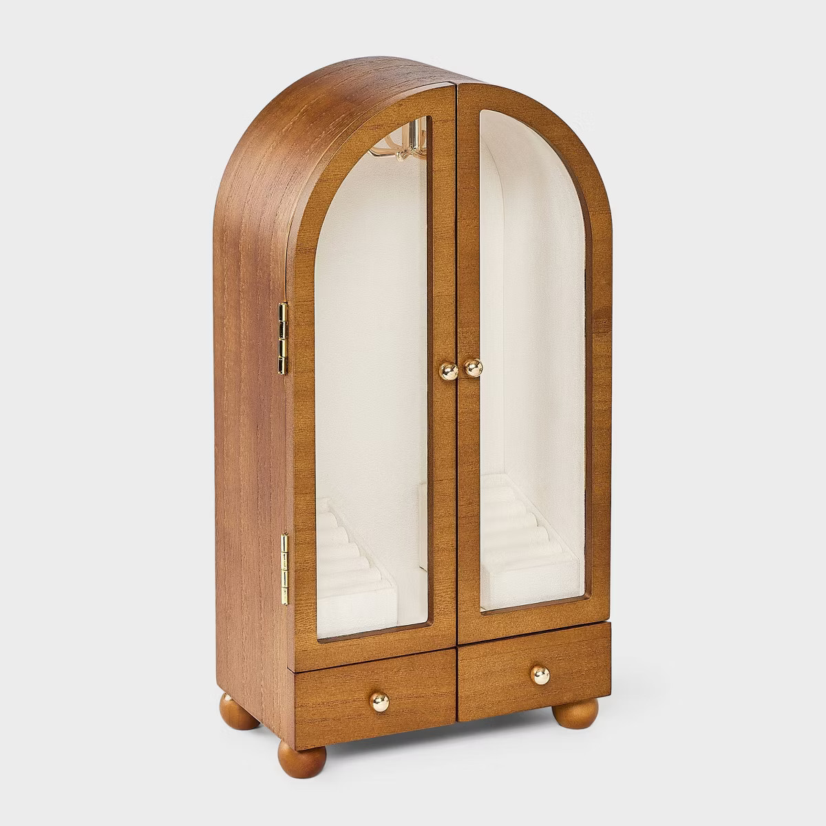 Wooden Arched Open Display Cabinet Jewelry Organizer - A New Day™ Brown | Target