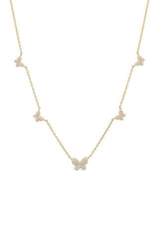 By Adina Eden Pave 5 Butterfly Necklace in Gold from Revolve.com | Revolve Clothing (Global)