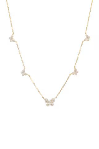 By Adina Eden Pave 5 Butterfly Necklace in Gold from Revolve.com | Revolve Clothing (Global)