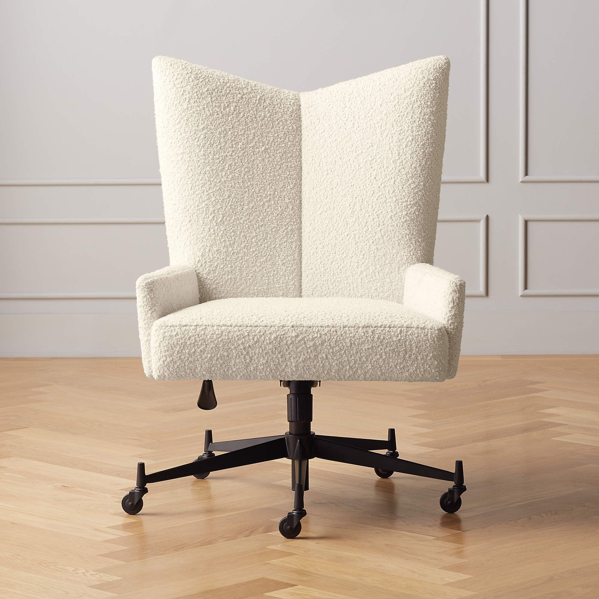 Bowtie Cream Boucle Office Chair Model 3002 + Reviews | CB2 | CB2