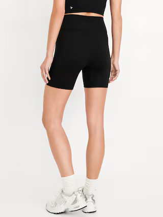Extra High-Waisted CloudComfy Biker Shorts -- 6-inch inseam | Old Navy (US)