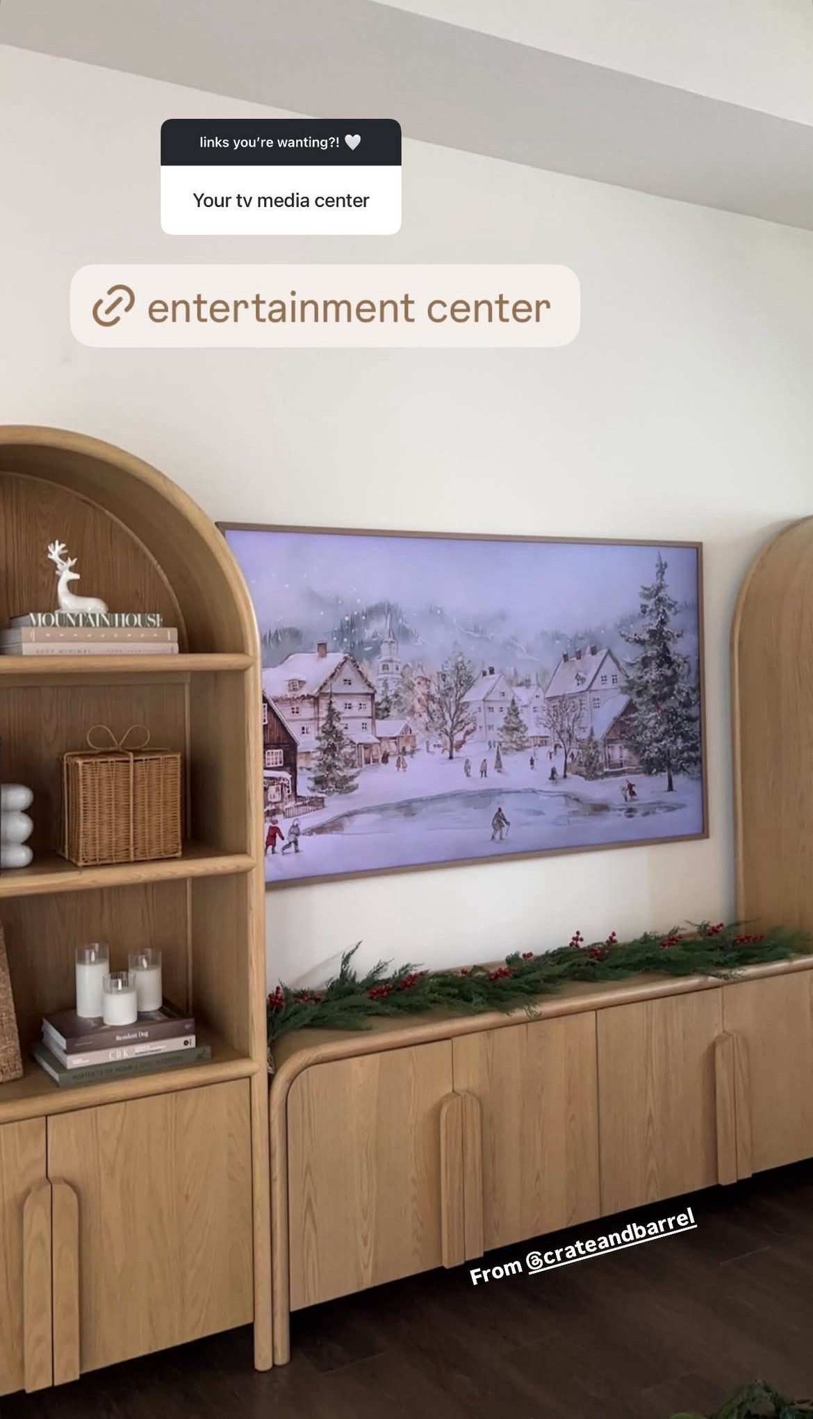 Also linking our entertainment center for those who asked! I love the natural wood look! 🤍

#LTKHome #LTKdayinmylife