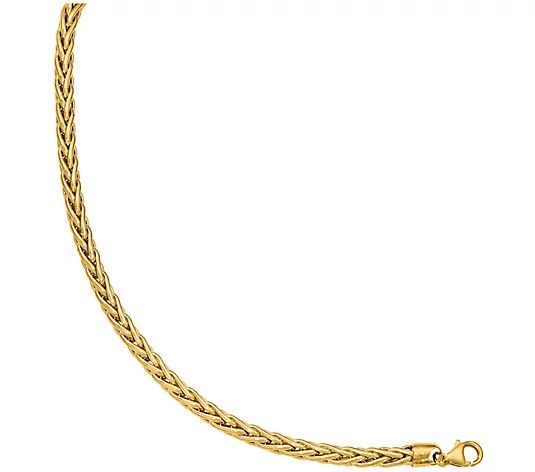 Italian Gold Wheat Chain Bracelet, 14K, 8.6g - QVC.com | QVC