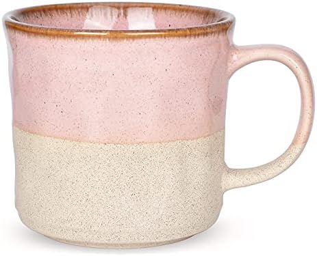 Bosmarlin Large Ceramic Coffee Mug, Pink Big Tea Cup for Office and Home, 18 Oz, Dishwasher and M... | Amazon (US)