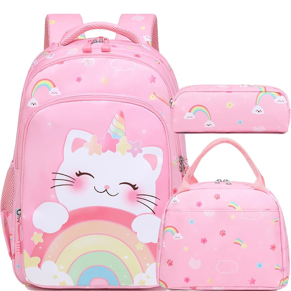 Girls' Elementary School Backpack with Lunch Box - Back to School Bag Bookbag | Amazon (US)