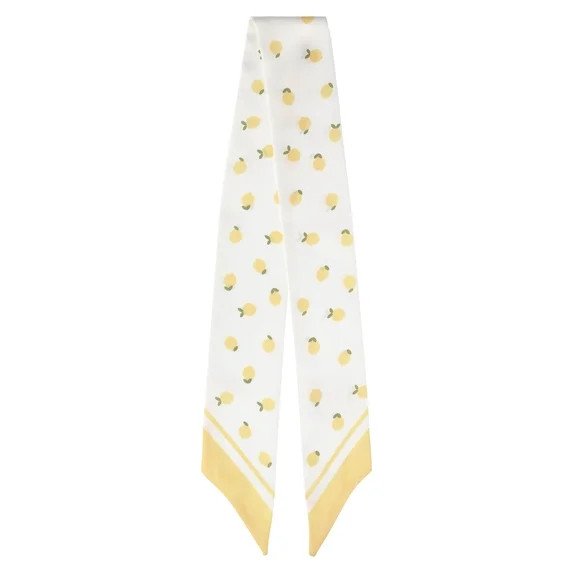No Boundaries Women's Skinny Scarf Wrap, Lemon Ice Lemons - Walmart.com | Walmart (US)
