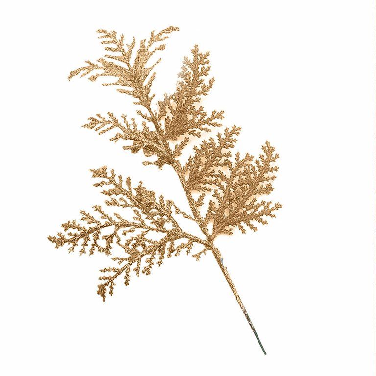 SHUNXIN 10pcs Christmas Gold Glitter Pine Needles Branches DIY Christmas Floral Picks for Xmas Tr... | Walmart (US)