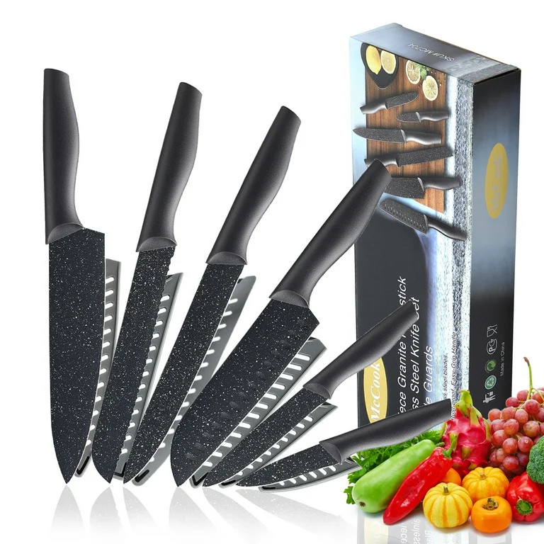 Knife Set, McCook 12-Piece Granite Kitchen Knife Set, High Carbon German Stainless Steel Knives S... | Walmart (US)