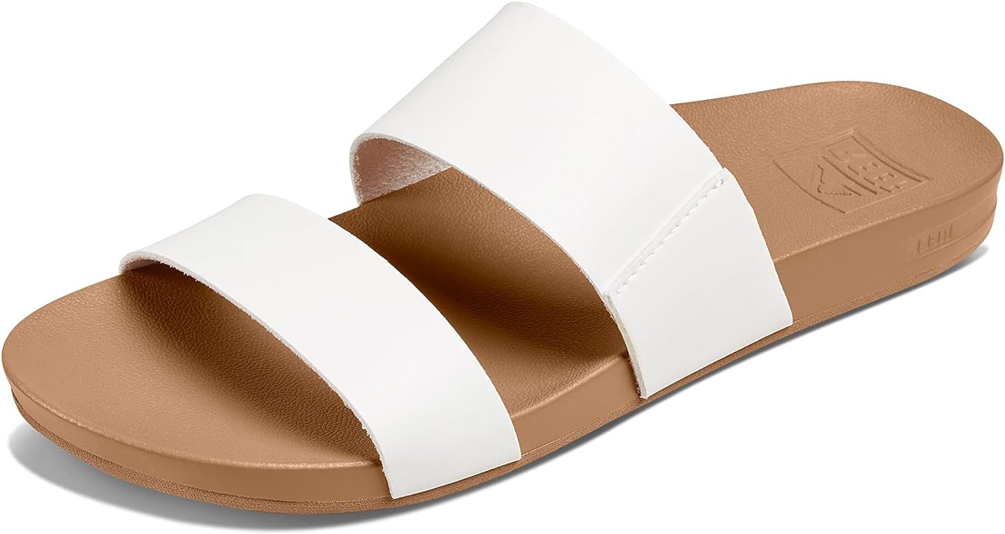 Reef Womens Sandals Vista | Vegan Leather Slides for Women With Cushion Bounce Footbed | Amazon (US)