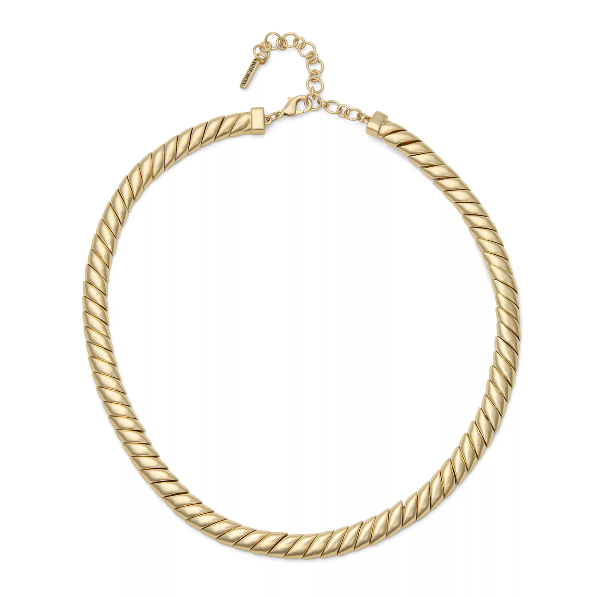 Nine West Gold Tone Twisted Collar Necklace, Women's | Kohl's