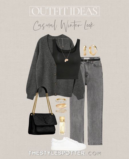 Winter Outfit Ideas ❄️ Casual Winter Look
A winter outfit isn’t complete without a cozy coat and neutral hues. These casual looks are both stylish and practical for an easy and casual winter outfit. The look is built of closet essentials that will be useful and versatile in your capsule wardrobe. 
Shop this look 👇🏼 ❄️ ⛄️ 
P.S. Most of these items are included in Cyber Monday sales. The Mango cardigan is 25% off, the Abercrombie jeans are 30% off, the Steve Madden sneakers are 30% off, the Mejuri earrings and rings are 20% off, the Baublebar ring is 60% off, the Ettika necklace is 30% off, and the Madewell belt is 50% off!

#LTKHoliday #LTKCyberweek #LTKGiftGuide