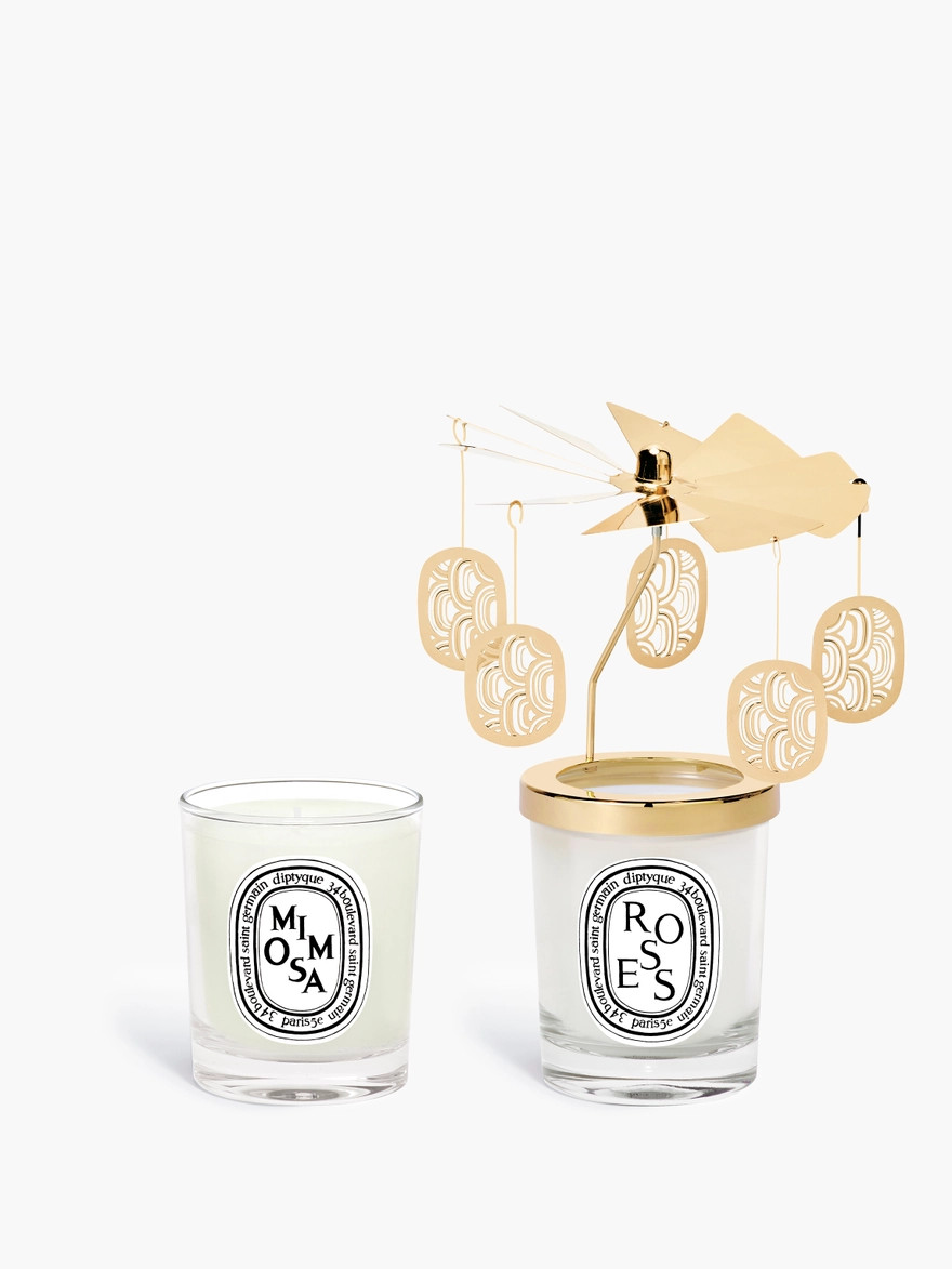 Carousel with Roses & Mimosa small candles
            Holiday edition | diptyque (US)