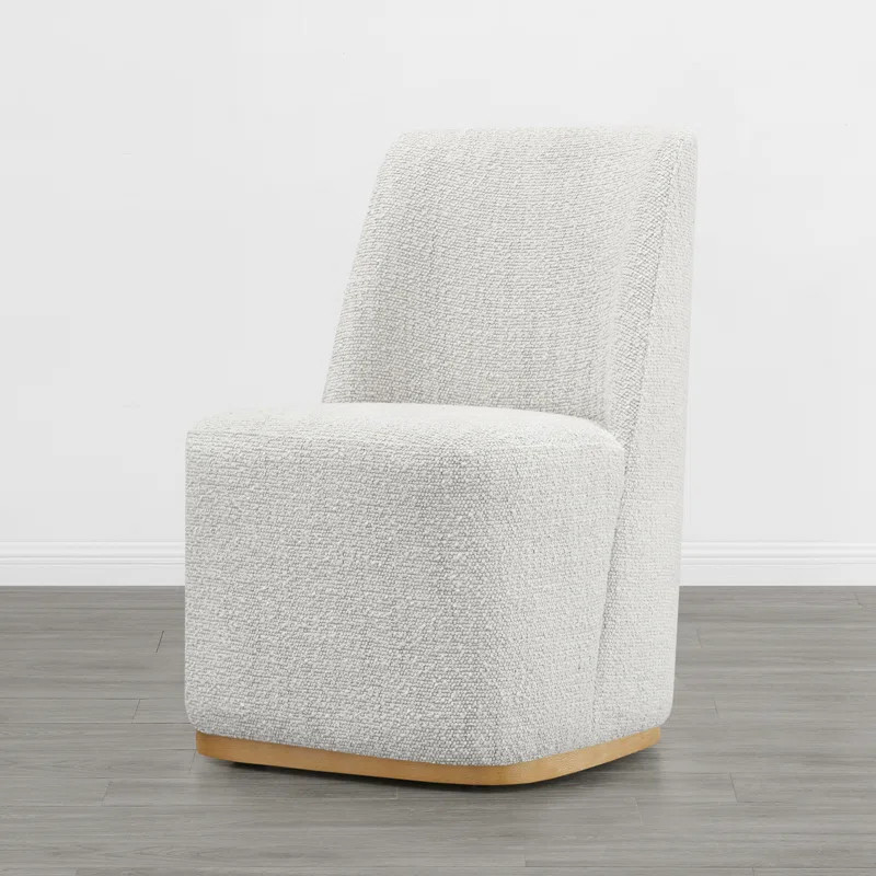 Geelt Upholstered Dining Chair with Casters | Wayfair North America