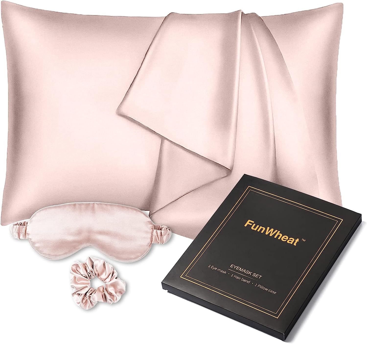FunWheat Eye mask for Sleeping Silk Sleep mask Blindfold with Adjustable Strap for Mother Gift Wo... | Amazon (US)