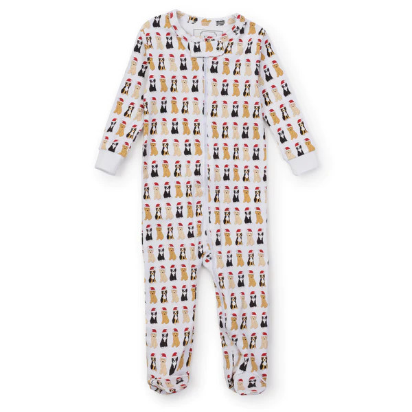 Parker Pima Cotton Zipper Pajama - Christmas Pups | Lila and Hayes