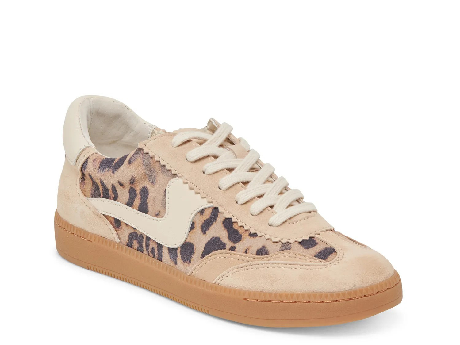 Dolce Vita Notice Court Sneaker | Women's | Beige/Black Leopard Print | Size 9.5 | Sneakers | DSW