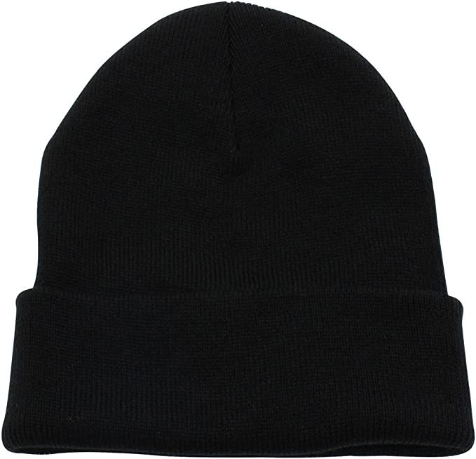 Top Level Beanie Men Women - Unisex Cuffed Plain Skull Knit Hat Cap | Amazon (US)