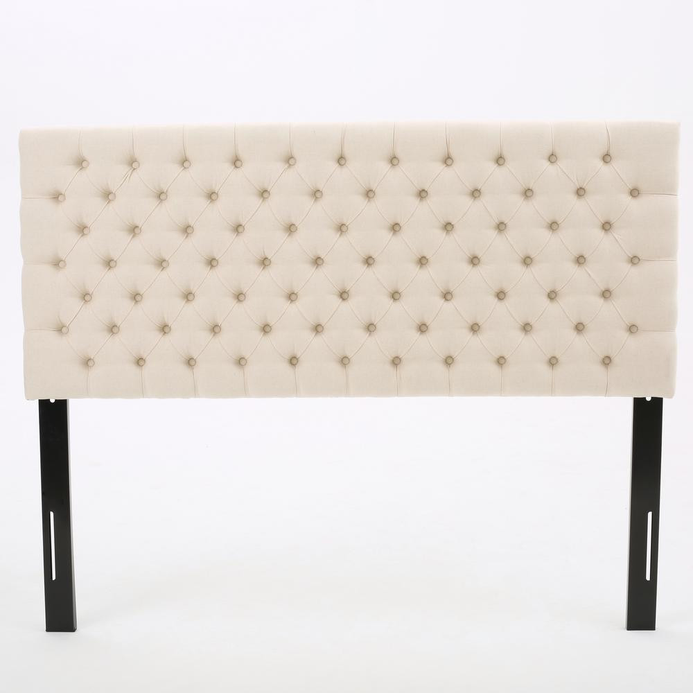 Noble House Jezebel Beige Fabric Queen/Full Headboard-8228 - The Home Depot | The Home Depot