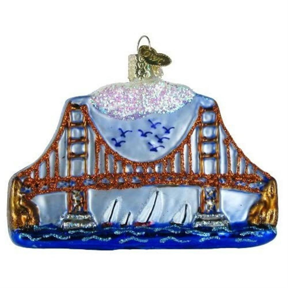 Old World Christmas 20068 Glass Blown Golden Gate Bridge Ornament | Oriental Trading Company