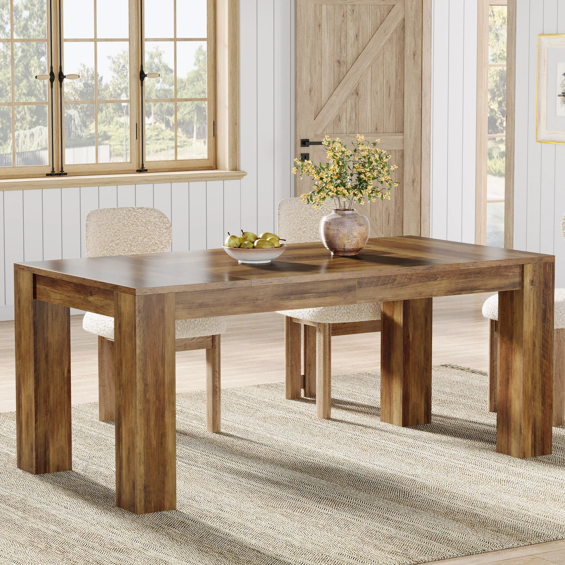 Millwood Pines 63-Inch Long Dining Table for 4-6 People, Kitchen Dinner Table for Dining Room & R... | Wayfair North America