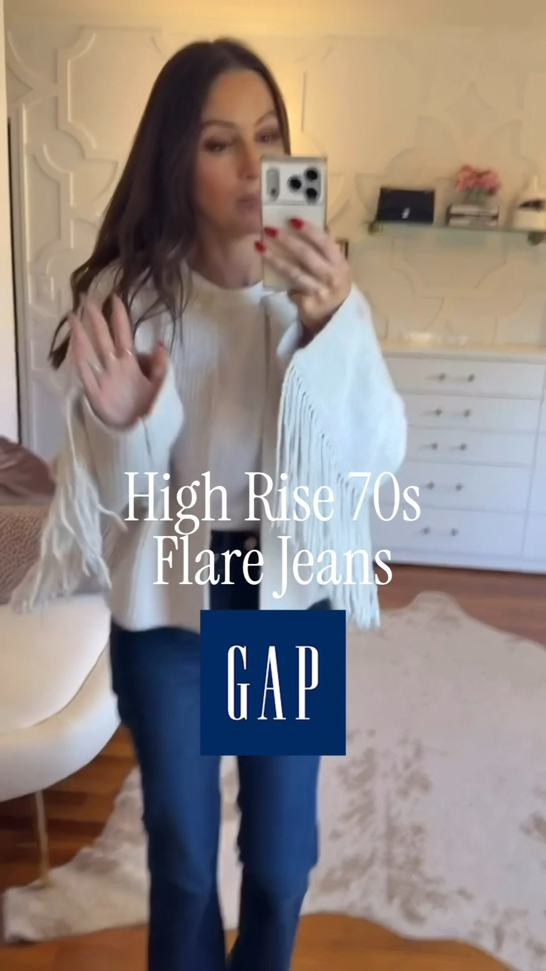 High Rise 70s Flare Jeans from Gap - they’re 40% off! I did the regular length and I am 5’5 and a half! Also linked to my other Gap faves I would definitely grab on sale. 

 #LTKgrwm #LTKootd #LTKOver40