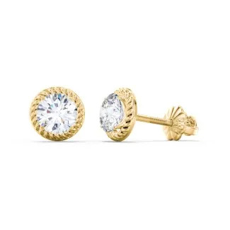 Twisted Rope Diamond Stud Earrings - 0.33 ct. tw. | Jewlr