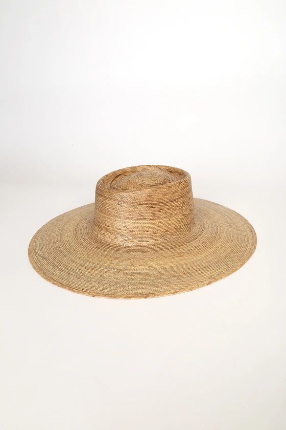 Palma Tobacco Tan Wide-Brimmed Boater Hat | Lulus (US)