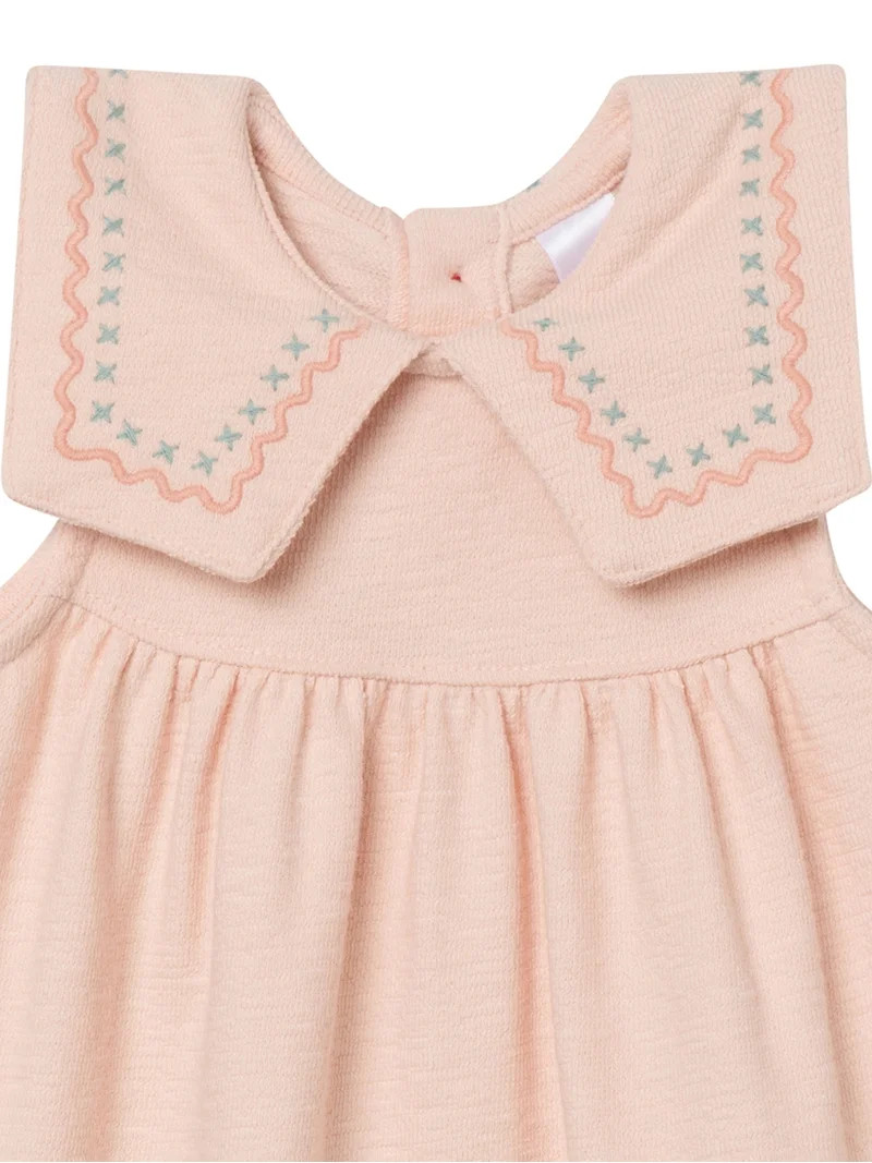 Modern Moments by Gerber Baby Girl Novelty Embroidered Collar Dress and Diaper Cover, 2-Piece, Si... | Walmart (US)