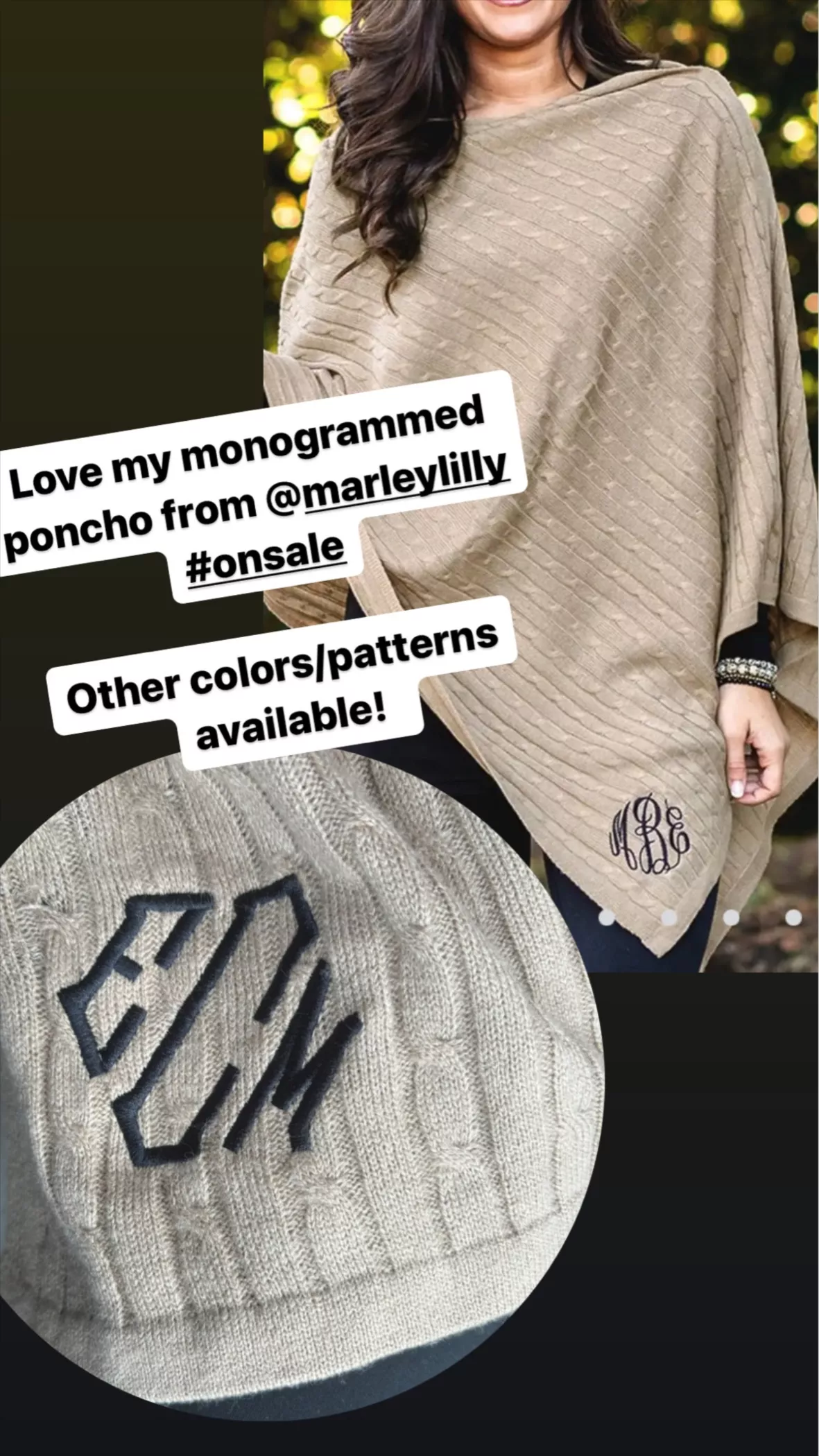Monogrammed Poncho curated on LTK