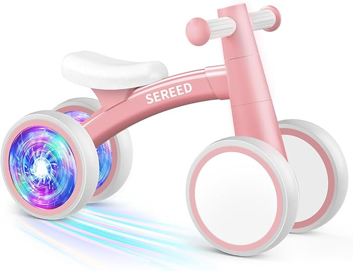 SEREED Colorful Lighting Baby Balance Bike, Toys for 1 Year Old Boys Girls, 12-24 Month Toddler B... | Amazon (US)