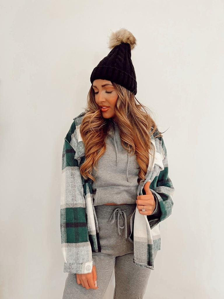 Rory Dark Green Flannel | She Is Boutique