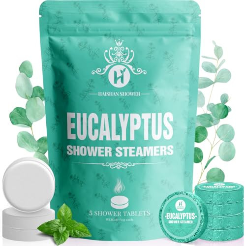 Shower Steamers Aromatherapy, Basket Set for Mothers Day Gifts for Mom, Organic Eucalyptus & Mint Essential Oil, 5-Pack Shower Bombs Birthday Gifts for Women Men, Teacher Appreciation Gifts for Wife | Amazon (US)