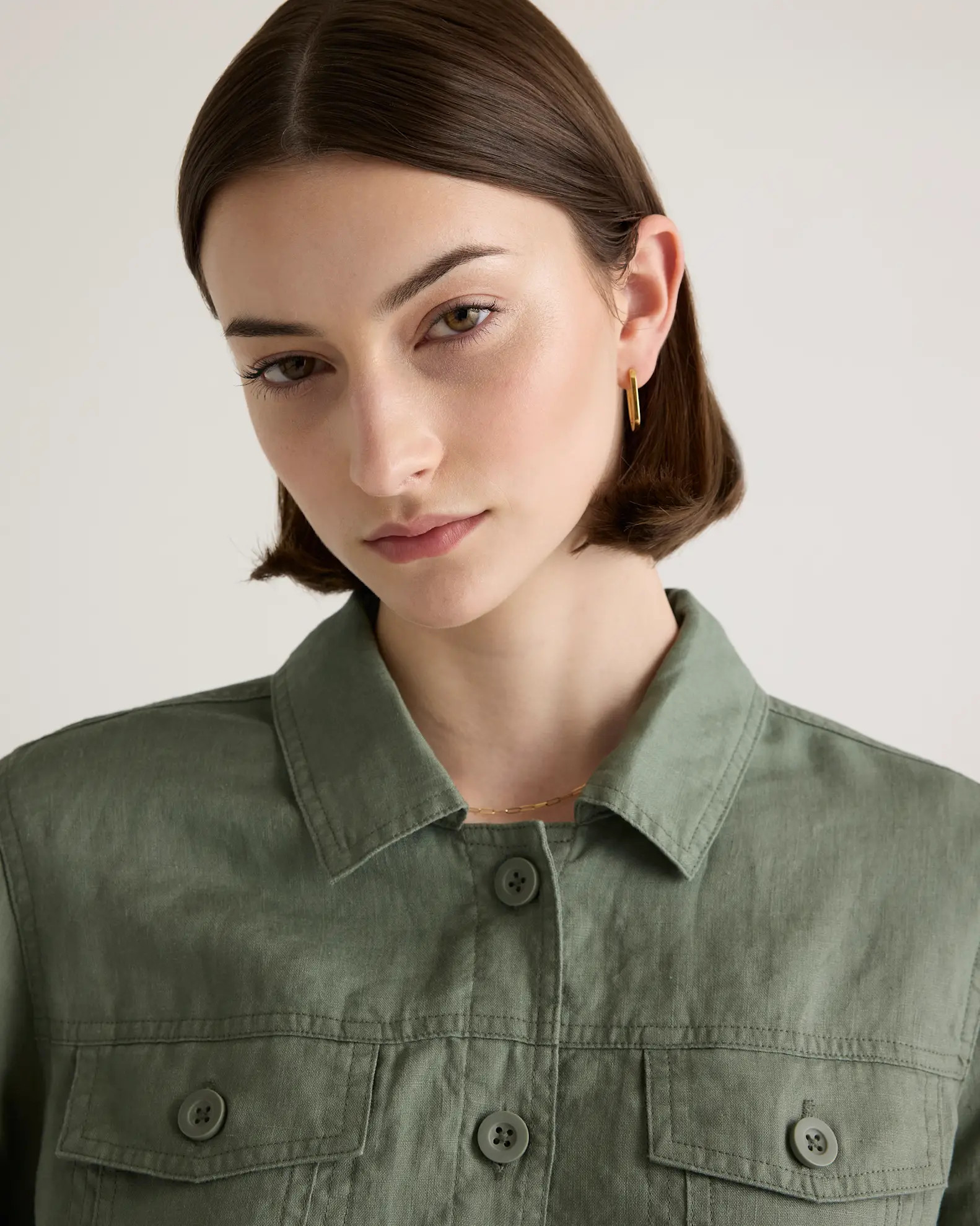 100% European Linen Jacket in Light Cargo | Quince