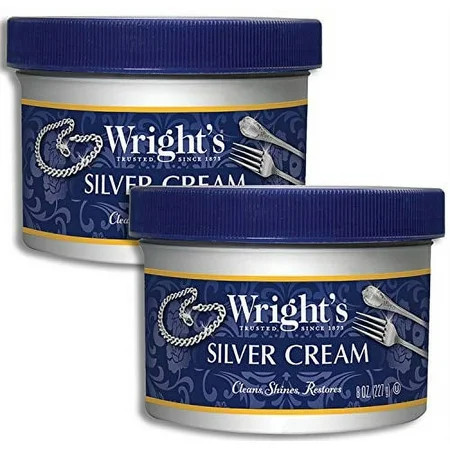 Wright's Silver Cleaner and Polish Cream - 8 Ounce - 2 Pack - Ammonia-Free - Gently Clean and Remove Tarnish without Scratching | Walmart (US)