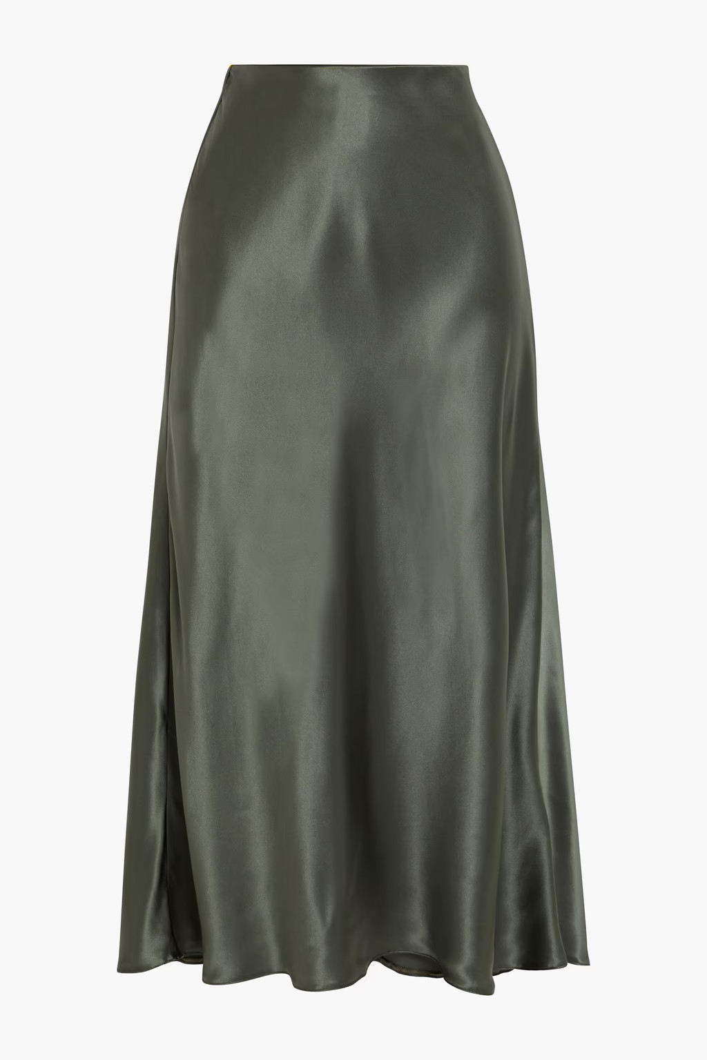 Mirabelle organic silk-satin midi skirt | The Outnet (US and CA)