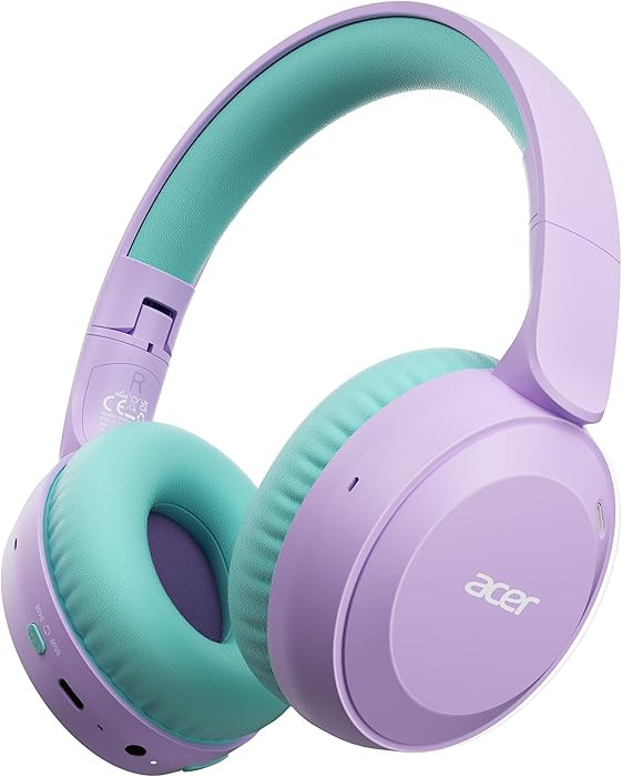 acer Kids Bluetooth Headphones, 85/94dB Volume Limited, 60H Playtime, Bluetooth 6.0, Lightweight ... | Amazon (US)
