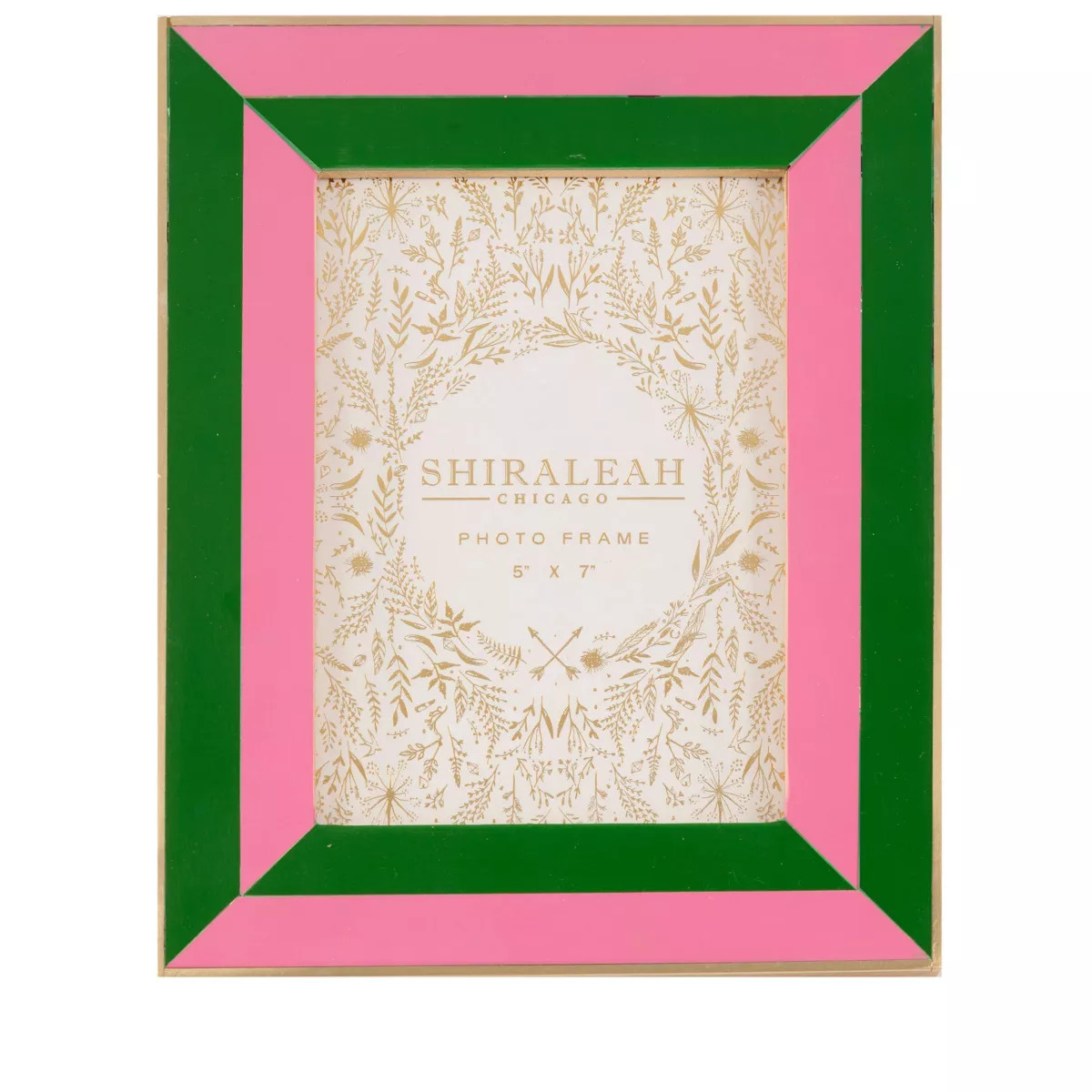 Shiraleah Viva 5" X 7" Pink and Green Picture Frame | Target
