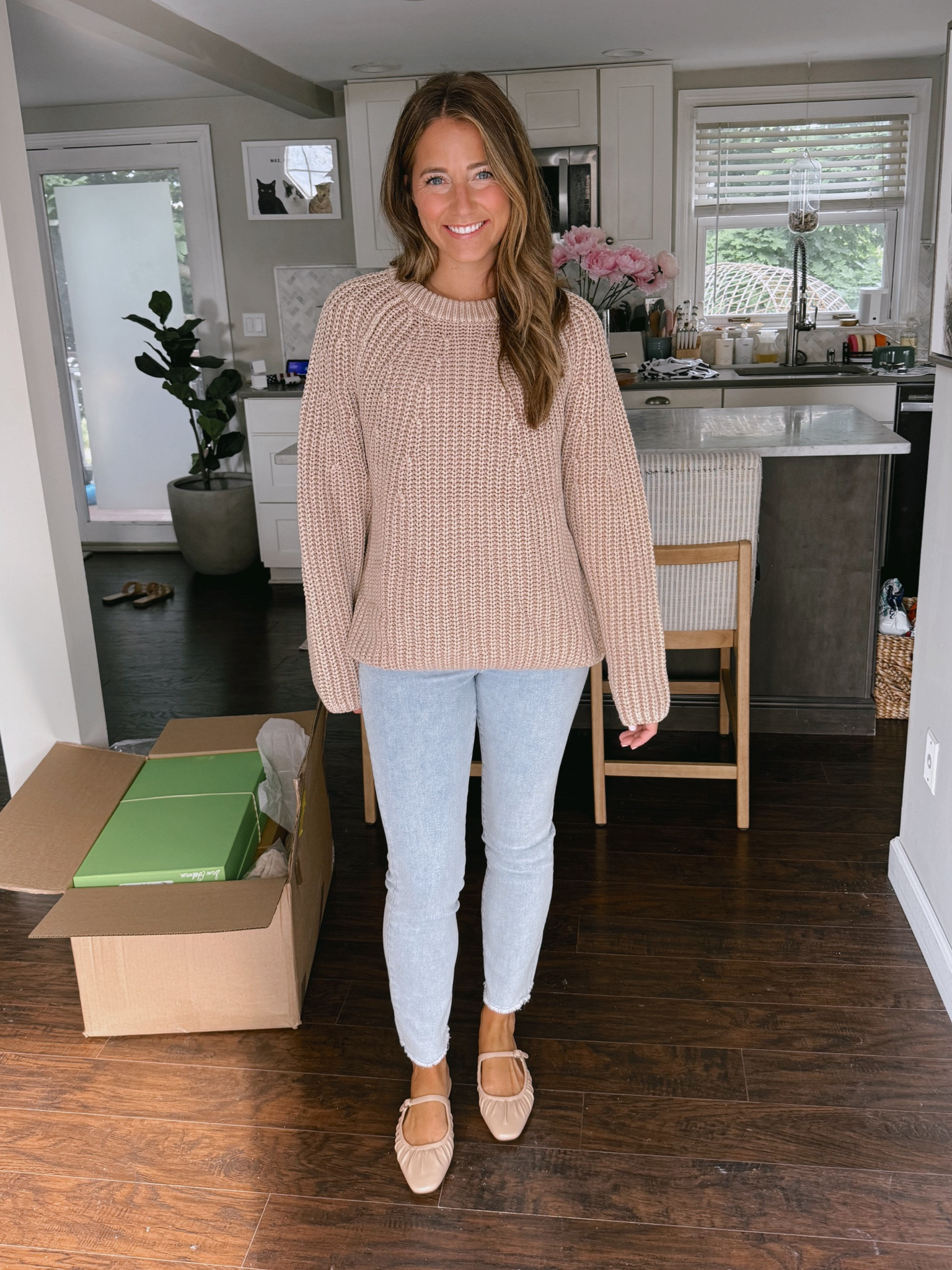 Nordstrom sale pieces in stock! 
Size small in sweater
true size in jeans
True size in shoes 

#LTKFindsUnder50 #LTKSaleAlert #LTKFindsUnder100